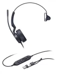 Yealink UH44 Mono Teams USB-C/A peakomplekt, juhtmega, 20&ndash;20000 Hz, kontor/k&otilde;nekeskus, 127 g, peakomplekt, must