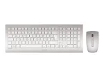 CHERRY DW 8000 klaviatuur Hiir kaasas Kontor RF juhtmevaba QWERTZ Saksa H&otilde;bedane, Valge