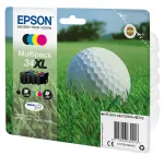Epson Golf ball Multipack 4-v&auml;rvi 34XL DURABrite Ultra Ink, suur (XL) saagis, must, ts&uuml;aan, magenta, kollane, pigmendip&otilde;hine tint, 16,3 ml, 10,8 ml, 1 tk