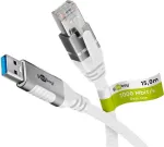 V&otilde;rgukaabel Goobay 74164 USB A RJ-45 Cat6 15 m Valge