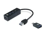 USB-jaotur Conceptronic HUBBIES 4-pordiline USB 3.0 jaotur koos USB-C OTG-adapteriga