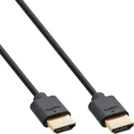 InLine Slim Ultra High Speed HDMI-kaabel M/M 8K4K kullatud must 0,5 m