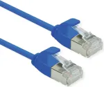 ROLINE DataCenter - patch-kaabel - RJ-45 (M) to RJ-45 (M) - 30 cm - U/FTP - CAT 6a - Halogen-Free, Moulded, Snagless, Stranded, 10 Gigabit Ethernet - Sinine, Pantone 647C (21.15.3341)
