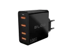 BLOW 4xUSB-C PD 100W GaN seinalaadija, must