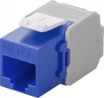 Wentronic Goobay CAT 6a KeyStone RJ45 Jack, varjestamata, 500MHz, sinine-valge (90688)