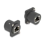 Delock D-t&uuml;&uuml;pi moodul RJ45 pesa-pesa kruvidega must (88106)