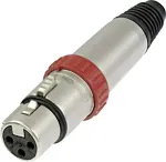 Neutrik XLR-pistikupesa, sirge, pooluste arv: 3, h&otilde;bedane, NC3FXS, 1 tk (NC3FXS)