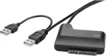 Renkforce 1490971 k&otilde;vaketta adapter USB 2.0 A &ndash; SATA Combo 7+15-pin, 0,3 m, must