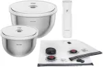 Toidu s&auml;ilitamise vaakumkausside komplekt ZWILLING Fresh&Save Bowl Starter Set 9-osaline roostevaba teras