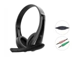Juhtmega peakomplekt CONCEPTRONIC POLONA06B3T, stereo 3,5 mm, m&uuml;rasummutusega mikrofon, supraauraalne, 20&ndash;20000 Hz, 1,8 m kaabel, must