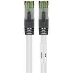Goobay CAT 8.1 paigalduskaabel, S/FTP (PiMF), valge, 0,5 m - LSZH halogeenivaba, vask AWG 24 (55123)