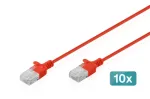 Digitus DK-1618-010S-R-10 Etherneti paigalduskaabel punane