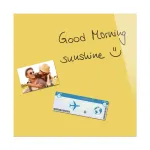 SIGEL Glass Magnetic Board Yellow 45 x 45 cm B1108