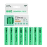 GREEN CELL laetavad patareid 8xAAA HR03 950mAh NiMH