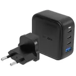ENERGEA Travelite GAN100 100W GaN USB-C Laadija 3C1A Must US+EU