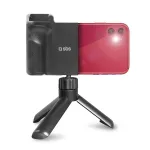 SBS Wireless Reflex Set BT nutitelefoni vlogimiskomplekt minikolmjalg, Bluetooth-puldi ja LED-ringsvalgustiga, must