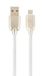 Gembird USB 2.0 Type-A isane Micro-B isane kaabel, 1m, valge, TPE &uuml;mbris