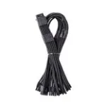CableMod C-Series Pro ModMesh 12V-2x6-kaabel, varrukaga, 16-kontaktiline kuni 3x 8-kontaktiline, Corsair Type 4 ja 3 toiteplokkidele - must, 60 cm