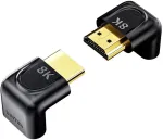 UNITEK 8K HDMI nurkadapter 90&deg; ja 270&deg; (2-pakk) - Must