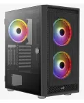 Aerocool PGS Graphite-G-BK-v2 FRGB Midi Tower arvutikorpus, ATX, must