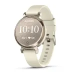 Garmin Lily 2 35 mm GPS-nutikell, 2,1 cm (0,84") 240 x 201 LCD-puuteekraan, alumiiniumkorpus, Coconut silikoonrihm, kreemjas kuldne