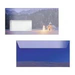 Sigel 50 j&otilde;ulukabeli &uuml;mbrikut DIN Long isekleepuva sulguriga, mitmev&auml;rviline, 220 x 110 mm, 80 g/m&sup2;, FSC-sertifikaadiga