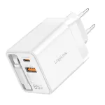 LogiLink USB-A/C laadija 65 W GaN 3 pordiga valge koos USB-C kaabliga