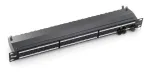 Equip 24-pordine Cat.6A varjestatud patch-paneel, must, RJ-45, kuldne, Cat6a, rack-paigaldus, 1U, must