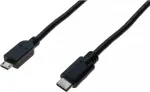 Exertis Connect USB-C - Micro-USB Type B kaabel, USB 2.0, 1 m, must 532481