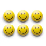 Zeller Smiley magnetite komplekt 6 t&uuml;kki 3 cm kollane 11204