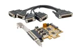 EXSYS EX-44354 4-pordiline PCIe RS-232 jadakaart koos madala profiiliga kronsteiniga, FTDI kiibistik