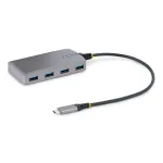 StarTech.com 4-pordiline USB-C jaotur &ndash; 5 Gbps &ndash; siinitoitetoide &ndash; USB-C kuni 4x USB-A jaotur koos valikulise abitoitesisendiga &ndash; kaasaskantav laua-/s&uuml;learvuti USB-jaotur &ndash; 1 jala (30 cm) pikkune kaabel &ndash; USB-laiendusjaotur