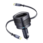 Autolaadija Baseus Enjoyment Max 60W integreeritud USB-C-kaablitega, 60W v&auml;ljund