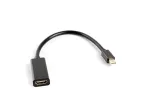 Video kaabli adapter LANBERG Mini DisplayPort (isas) HDMI A-t&uuml;&uuml;pi (emas), 0,2 m, 1920x1200 @60 Hz, DisplayPort 1.2, must