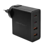 Qoltec GaN POWER PRO Laadija | 2xUSB-C | 2xUSB | 130W | 5-20V | 1.5-5A | XP | Must