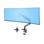StarTech.com H1M1AG1-MONITOR-ARM monitori lauakinnitus 49-tollistele &uuml;lilaiadele kumerekraanidele, mehaaniline vedruk&auml;si, p&ouml;&ouml;ratav k&auml;si, VESA, C-klamber / l&auml;biviiguga kinnitus, maks 44 lb