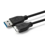 Microconnect USB3.0AB05MICRO USB 3.0 kaabel, USB-A pistik Micro-USB B pistikusse, 0,5 m, must