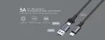USB USB-C 2-in-1 kaabel Orsen S8, 5A, 1,5 m (kiirlaadimine/andmeedastus)