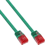 InLine lame &uuml;li&otilde;huke &uuml;henduskaabel U/UTP Cat.6 Gigabit-valmis roheline 5m