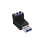USB 3.0 adapter, t&uuml;&uuml;p A-pistik / A-pesa, 90&deg; nurga all, InLine 35300R