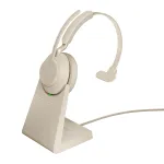 Jabra Evolve2 65 UC Mono 26599-889-888 peakomplekt laadimisalusega, k&otilde;rvadele asetatav, teisendatav, USB-C, beež
