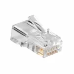 ACT modulaarne CAT5E RJ-45-pistik ACT AC4110 isane h&otilde;bedane l&auml;bipaistev 10 tk