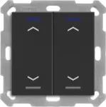 MDT BE-TAL55T206.A1 KNX nupp Light 55 2f RGBW temperatuuriandur must matt ruloo juhtimine 1 (BE-TAL55T206.A1)