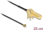 DeLOCK 12035 antennikaabel, SMA 90&deg; PCB-pesa I-PEX MHF I pistikule, 25 cm