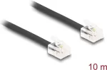 Delock 90621 RJ11 telefonikaabel, RJ11 pistik-pistik, lame, 10 m, must