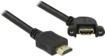DeLOCK - Video-/Audio-/v&otilde;rgukaabel - HDMI - 28 AWG - HDMI, 19-pin (W) - HDMI, 19-pin (M) - 1,0m - Must - 110-kraadine nurga&uuml;hendus (85103)