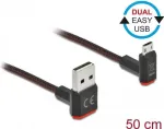 USB-kaabel DeLOCK EASY-USB 2.0 Type-A-pistik Micro-B isasele 0,5 m Must