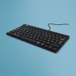 R-Go Tools ergonoomiline klaviatuur R-Go Compact Break, kompaktne klaviatuur pausitarkvaraga, AZERTY (BE), juhtmega, must