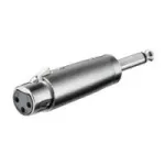 Wentronic Goobay XLR-adapter - XLR-pesa (3-kontaktiline) > 6,35 mm pistik (2-kontaktiline, mono) (27451)