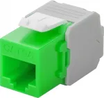 Wentronic Goobay CAT 6a KeyStone RJ45 pesa, varjestamata, 500MHz, roheline-valge (90687)